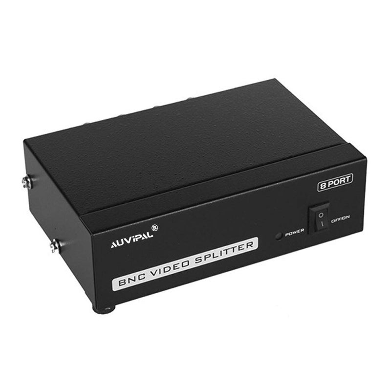 AuviPal 8-Port (1 Input 8 Output) BNC Video Splitter Box 1080P Coaxial Distributor Amplifier for Video Monitoring System CCTV Security Camera - Image 2